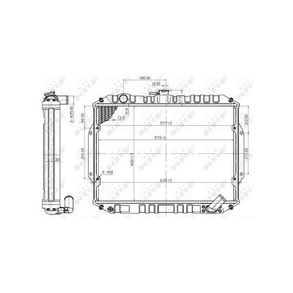Kylare, motorkylning Nrf 503486 NRF