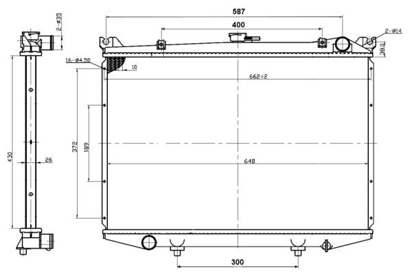 Kylare, motorkylning Nrf 503492 NRF