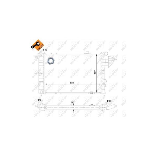 Kylare, motorkylning Nrf 503508 NRF