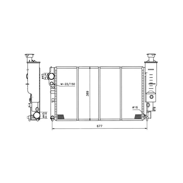 Kylare, motorkylning Nrf 50401 NRF
