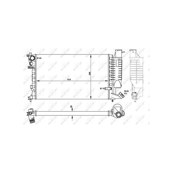 Kylare, motorkylning Nrf 50424 NRF