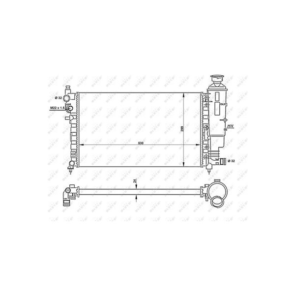 Kylare, motorkylning Nrf 50428 NRF