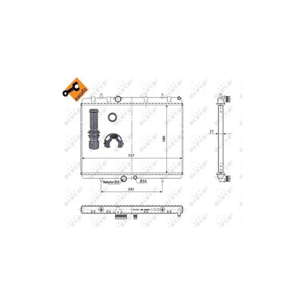 Kylare, motorkylning Nrf 50438 NRF Kylare, motorkylning Nrf 50438 NRF