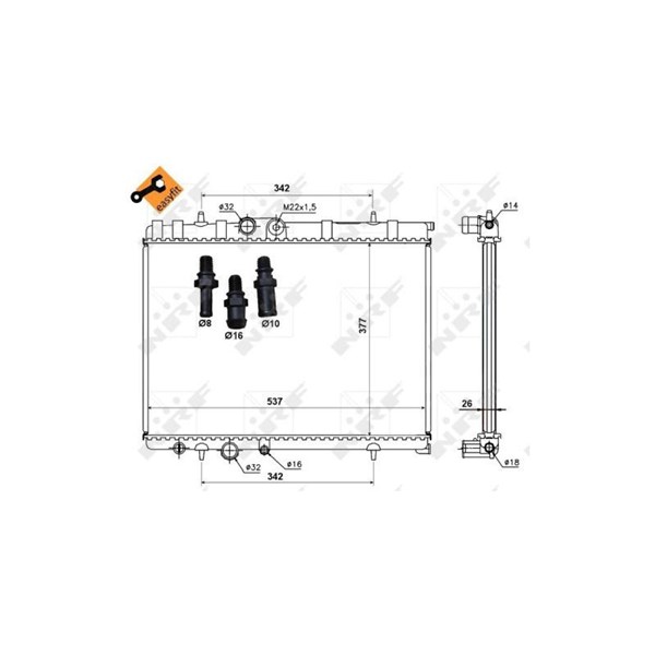 Kylare, motorkylning Nrf 50440 NRF Kylare, motorkylning Nrf 50440 NRF