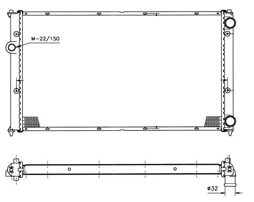 Kylare, motorkylning Nrf 50458 NRF