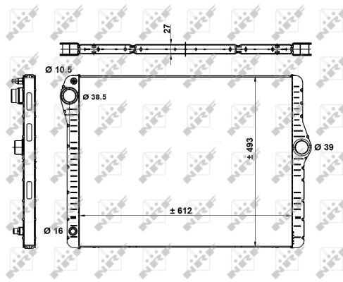 Kylare, motorkylning Nrf 50479 NRF