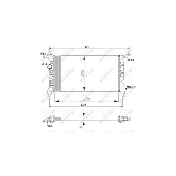 Kylare, motorkylning Nrf 50551 NRF Kylare, motorkylning Nrf 50551 NRF