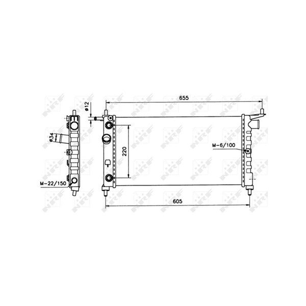 Kylare, motorkylning Nrf 50552 NRF Kylare, motorkylning Nrf 50552 NRF