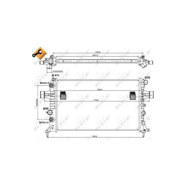 Kylare, motorkylning Nrf 50562 NRF Kylare, motorkylning Nrf 50562 NRF