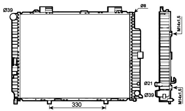 Kylare, motorkylning Nrf 50575 NRF