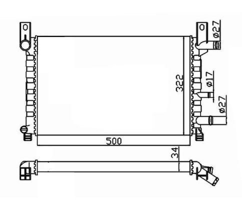 Kylare, motorkylning Nrf 506220 NRF