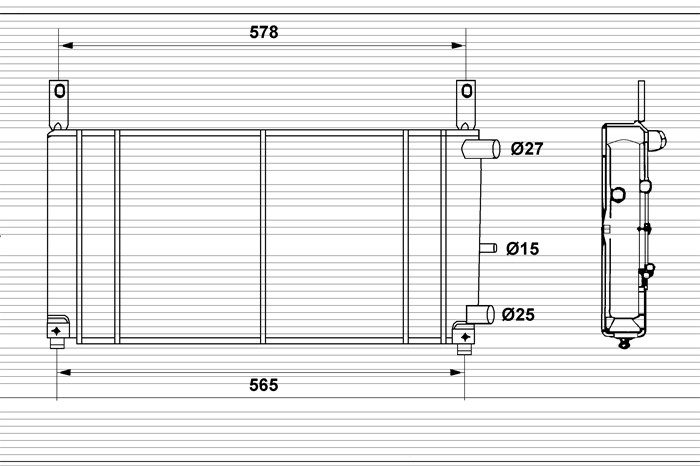 Kylare, motorkylning Nrf 506220 NRF