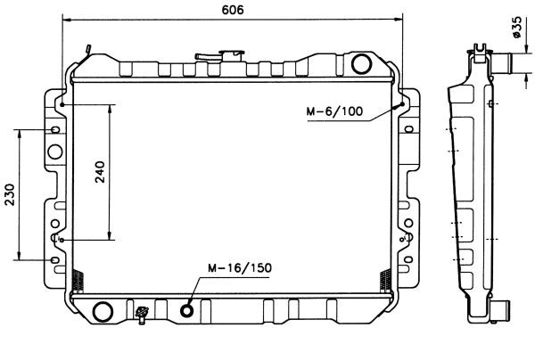 Kylare, motorkylning Nrf 506503 NRF