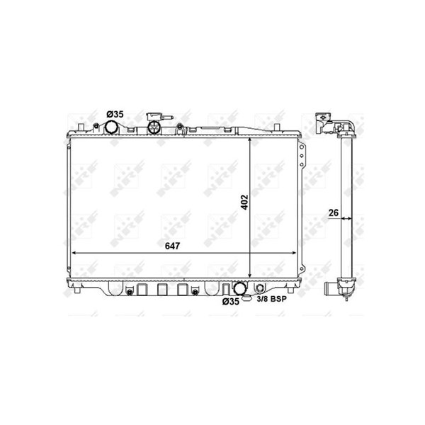 Kylare, motorkylning Nrf 506518 NRF Kylare, motorkylning Nrf 506518 NRF