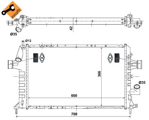Kylare, motorkylning Nrf 506616 NRF