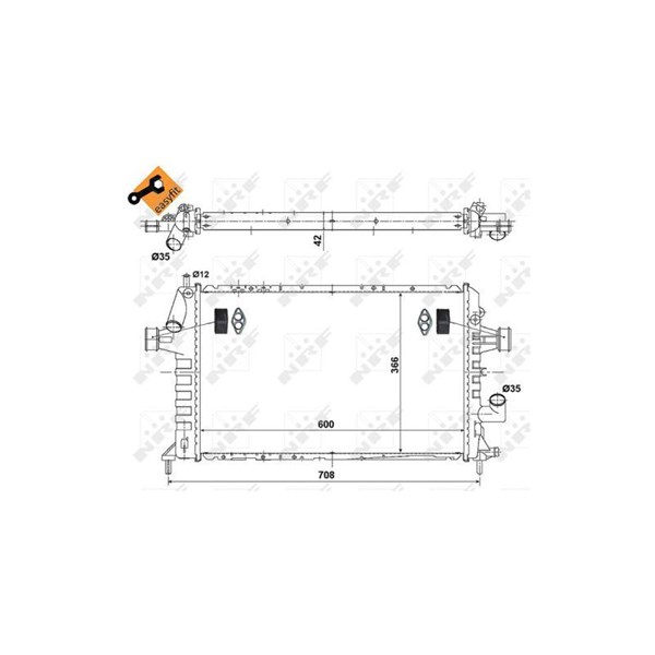 Kylare, motorkylning Nrf 506616 NRF Kylare, motorkylning Nrf 506616 NRF