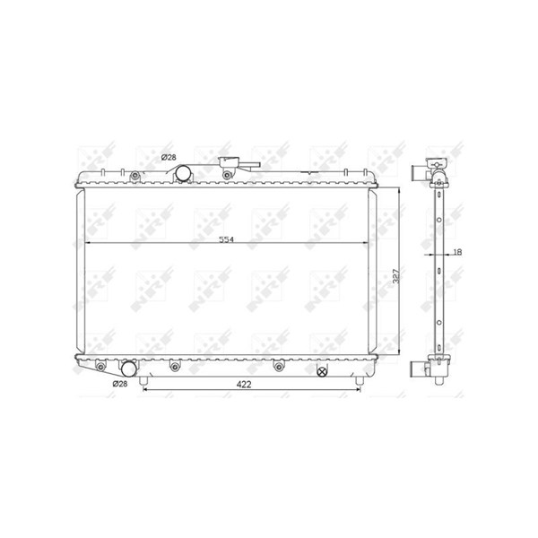 Kylare, motorkylning Nrf 506725 NRF