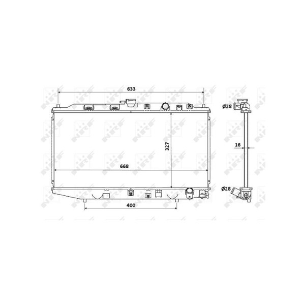 Kylare, motorkylning Nrf 506728 NRF Kylare, motorkylning Nrf 506728 NRF