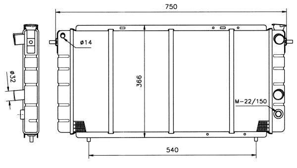 Kylare, motorkylning Nrf 507333 NRF