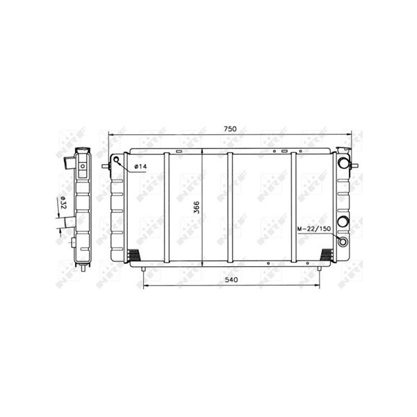 Kylare, motorkylning Nrf 507333 NRF Kylare, motorkylning Nrf 507333 NRF