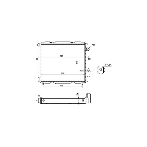 Kylare, motorkylning Nrf 507345A NRF Kylare, motorkylning Nrf 507345A NRF