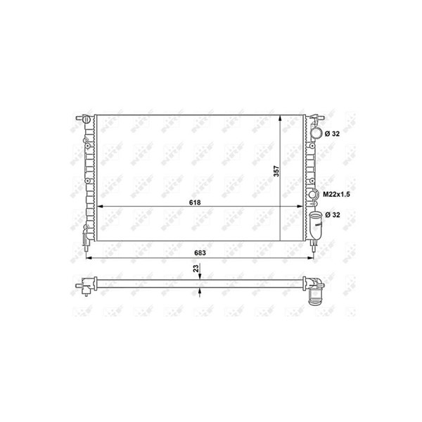 Kylare, motorkylning Nrf 507465 NRF Kylare, motorkylning Nrf 507465 NRF