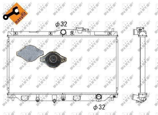 Kylare, motorkylning Nrf 507728 NRF