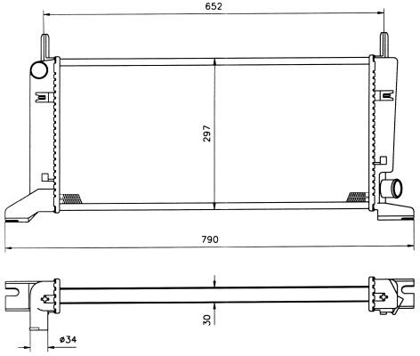 Kylare, motorkylning Nrf 509500 NRF