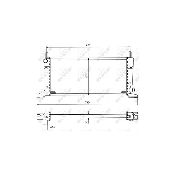 Kylare, motorkylning Nrf 509500 NRF Kylare, motorkylning Nrf 509500 NRF