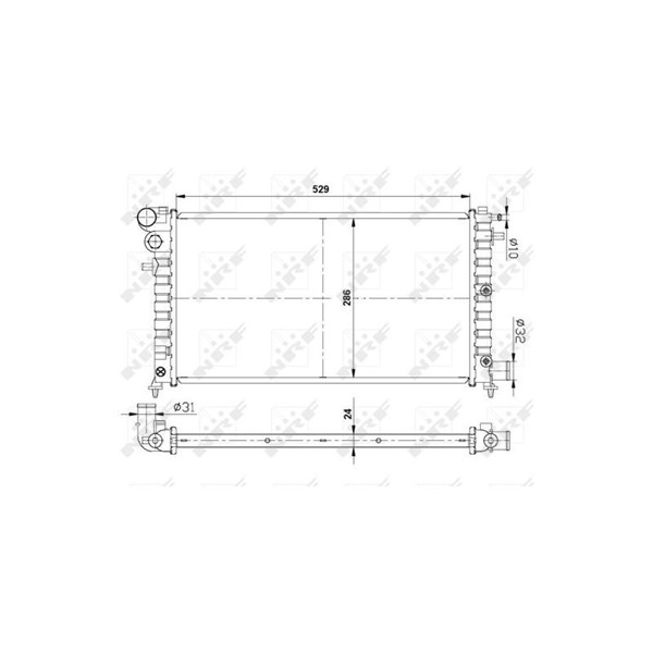 Kylare, motorkylning Nrf 509502 NRF Kylare, motorkylning Nrf 509502 NRF