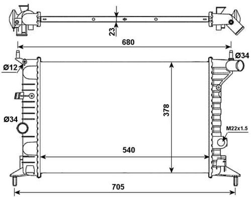 Kylare, motorkylning Nrf 509516 NRF