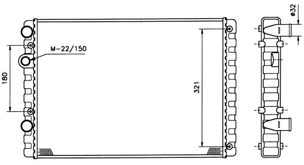 Kylare, motorkylning Nrf 509520 NRF