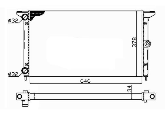 Kylare, motorkylning Nrf 509522 NRF