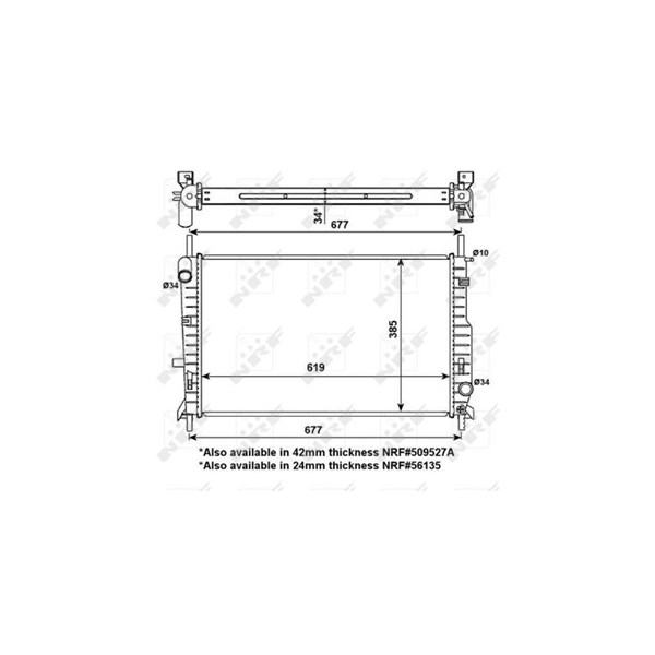 Kylare, motorkylning Nrf 509527 NRF