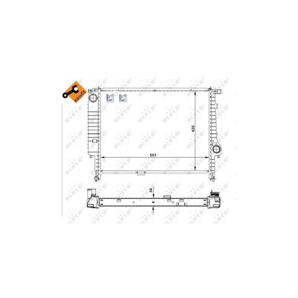 Kylare, motorkylning Nrf 509558 NRF Kylare, motorkylning Nrf 509558 NRF