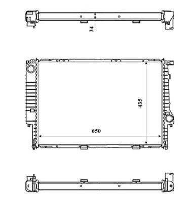 Kylare, motorkylning Nrf 509588 NRF
