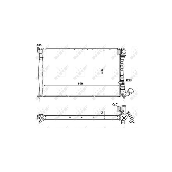 Kylare, motorkylning Nrf 509601 NRF Kylare, motorkylning Nrf 509601 NRF