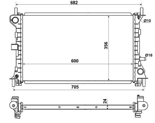 Kylare, motorkylning Nrf 509638 NRF