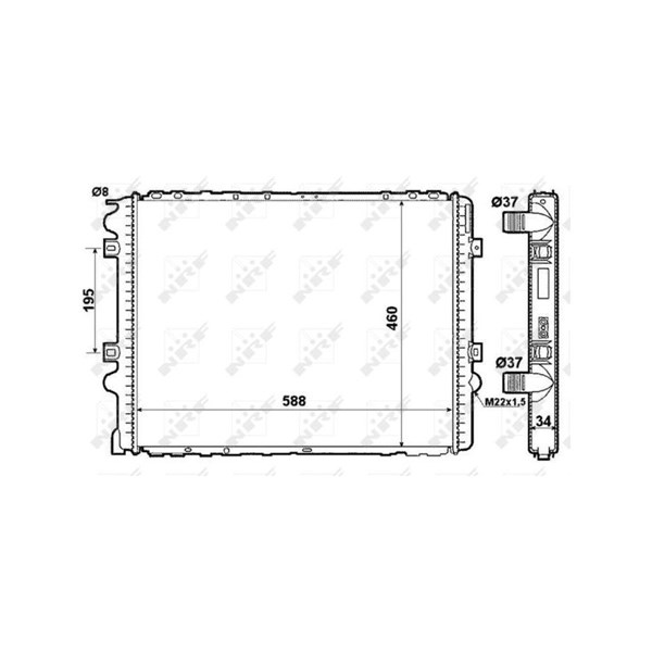 Kylare, motorkylning Nrf 509710 NRF