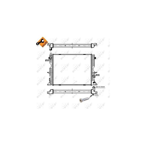 Kylare, motorkylning Nrf 509730 NRF Kylare, motorkylning Nrf 509730 NRF