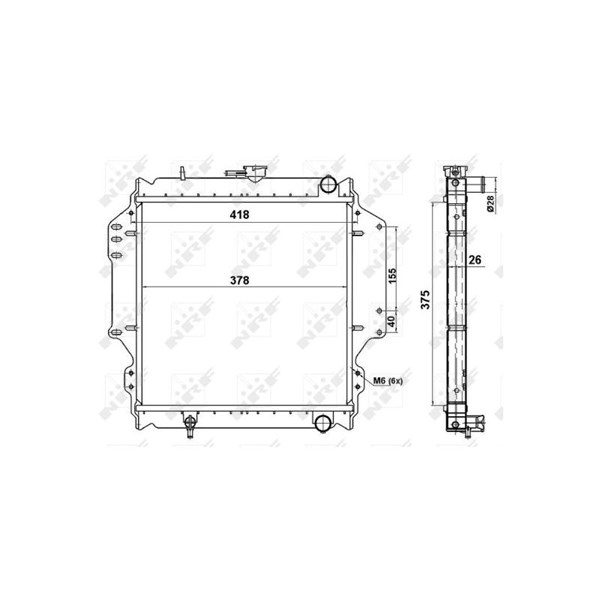 Kylare, motorkylning Nrf 513161 NRF Kylare, motorkylning Nrf 513161 NRF