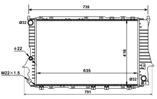 Kylare, motorkylning Nrf 51318 NRF