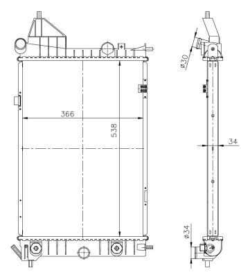 Kylare, motorkylning Nrf 513508 NRF