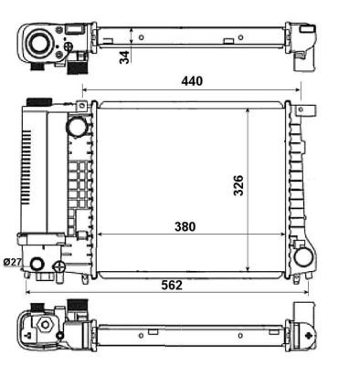 Kylare, motorkylning Nrf 51351 NRF