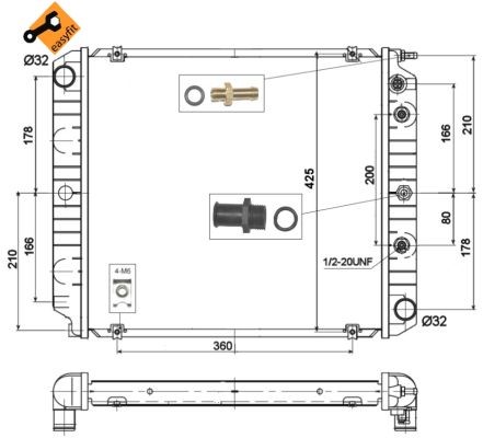 Kylare, motorkylning Nrf 514782 NRF