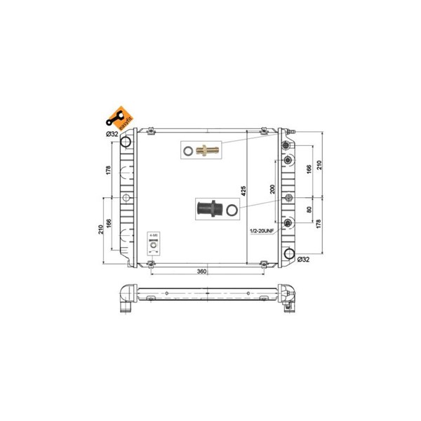 Kylare, motorkylning Nrf 514782 NRF Kylare, motorkylning Nrf 514782 NRF