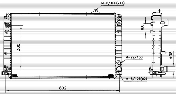 Kylare, motorkylning Nrf 51541 NRF