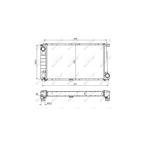 Kylare, motorkylning Nrf 51568 NRF