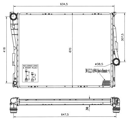 Kylare, motorkylning Nrf 51577 NRF