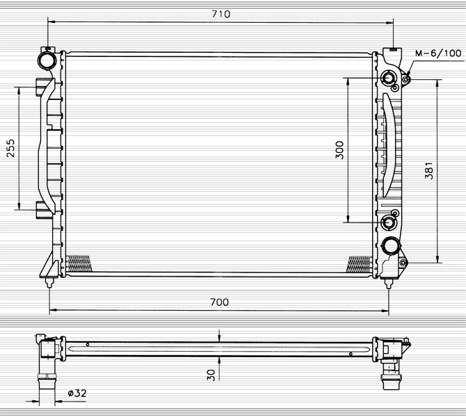 Kylare, motorkylning Nrf 51583 NRF